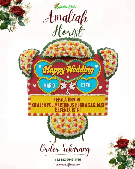 Papan Bunga Pernikahan Dongkal